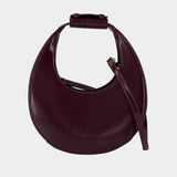 Mini Moon Bag - Staud - Leather - Burgundy