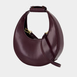 Mini Moon Bag - Staud - Leather - Burgundy