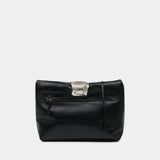 Cuff Clutch - Staud - Leather - Black