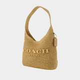 Weave Straw Brooklyn 28 Shoulder Bag - Coach - - Beige