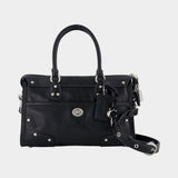 Rhyder Satchel 24 Glazed Purse - Coach - Leather - Black