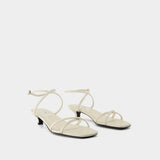 Crossover Sandals - TOTEME - Leather - White