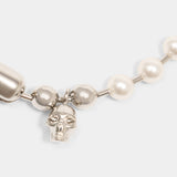 Skl & Pearl Bracelet - Alexander McQueen - Metal - Silver