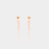 Petite Bow Drip Earrings - Simone Rocha - Crystal - Pink