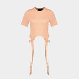 Bow Tail Easy T-Shirt - Simone Rocha - Lyocell - Orange