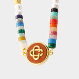 Multi Bead Necklace - Casablanca - Metal - Multicolor
