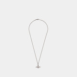 Man. Mini Bas Relief Orb Necklace - Vivienne Westwood - Metal - Silver-plated