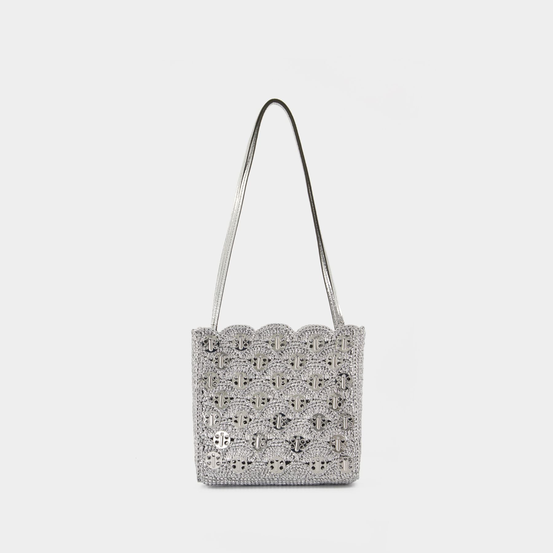 【関税込み】Shoulder Bag - Rabanne - Raphia - Silver Shoulder Bag - Rabanne - Raphia - Silver