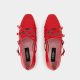 Eloise Ballerinas - Carel - Leather - Red