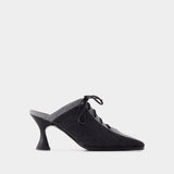 Corset Sandals - Carel - Canvas - Black