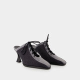 Corset Sandals - Carel - Canvas - Black