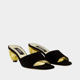 Naiade Sandals - Carel - Leather - Black