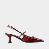 Cecile 25 Sandals - Carel - Leather - Burgundy