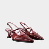 Cecile 25 Sandals - Carel - Leather - Burgundy