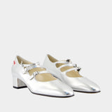 Kina F1 Pumps - Carel - Leather - Silver
