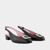 Coquelicot Flat Shoes - Carel - Leather - Black