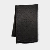 Glenn Monogram Scarf - Zadig & Voltaire - Viscose - Black