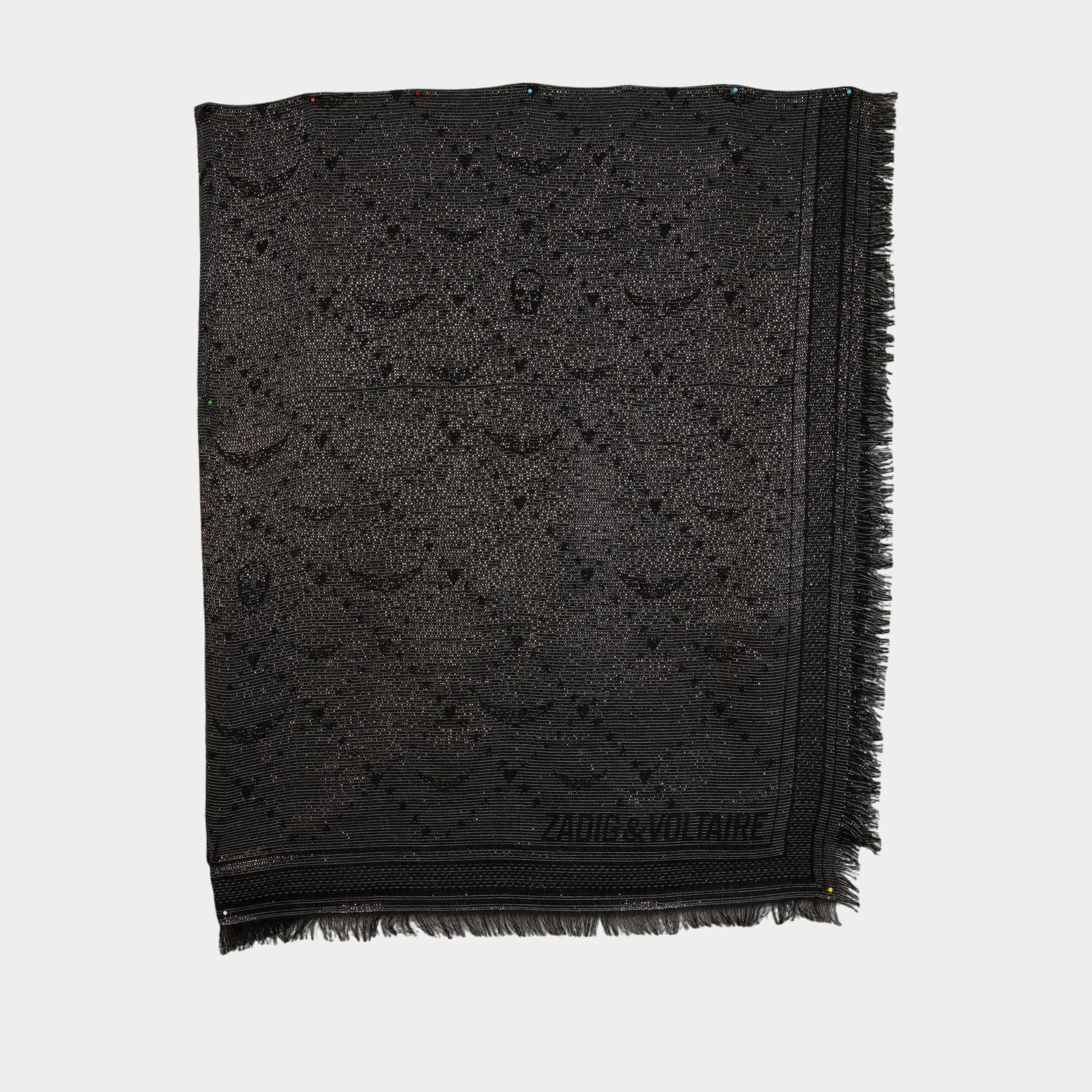 【関税込み】Glenn Monogram Scarf - Zadig & Voltaire - Viscos Glenn Monogram Scarf - Zadig & Voltaire - Viscose - Black