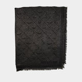 Glenn Monogram Scarf - Zadig & Voltaire - Viscose - Black