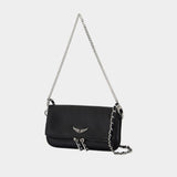 Rock Nano Wallet On Chain - Zadig & Voltaire - Leather - Black
