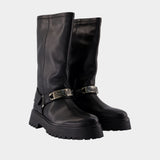 Angie Smooth Ankle Boots - Zadig & Voltaire - Leather - Black