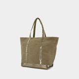 Shopping bag L - Vanessa Bruno - Linen - Khaki