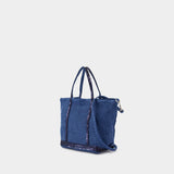 Cabas S Shopper Bag - Vanessa Bruno - Linen - Blue