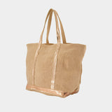 L Zippe Shopper Bag - Vanessa Bruno - Linen - Pink