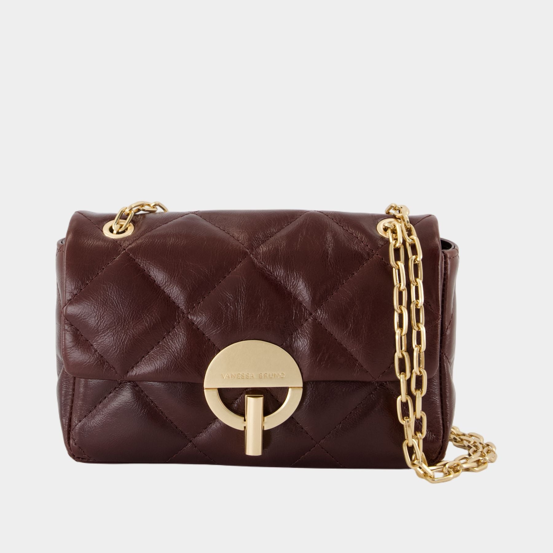 ショルダーバッグ・ポシェット Vanessa Bruno Moon Moyen Crossbody - Leather - Brown Moon Moyen Crossbody - Vanessa Bruno - Leather - Brown