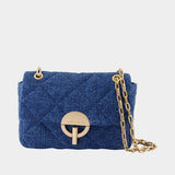 Moon Medium Shoulder Bag - Vanessa Bruno - Linen - Blue