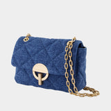 Moon Medium Shoulder Bag - Vanessa Bruno - Linen - Blue