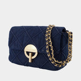 Moon Moyen Shoulder Bag - Vanessa Bruno - Cotton - Blue