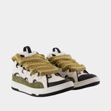 Curb Sneakers - Lanvin - Synthetic - White/Khaki