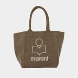 Small Yenky Gz Shopper Bag - Isabel Marant - Cotton - Khaki