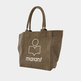 Small Yenky Gz Shopper Bag - Isabel Marant - Cotton - Khaki