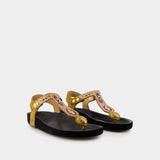 Enore Sandals - Isabel Marant - Leather - Khaki