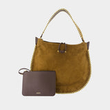 Oskan Soft Shoulder Bag - Isabel Marant - Leather - Khaki