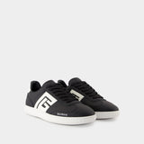 Swan Sneakers - Balmain - Leather - Black/White
