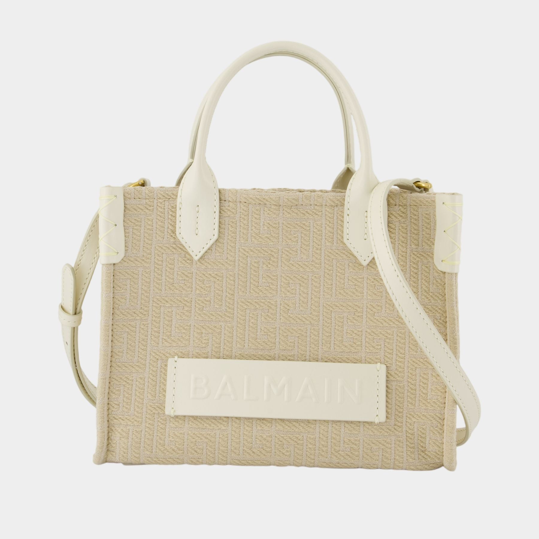 トートバッグ BALMAIN B-Army Shopper Bag - Balmain - Leather - Neutral B-Army Shopper Bag - Balmain - Leather - Neutral