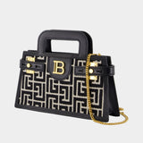 B-Buzz Small Top Handle Crossbody - Balmain - Leather - Black