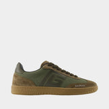 Swan Sneakers - Balmain - Leather - Khaki