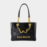 1945 Soft Small Shopper Bag - Balmain - Leather - Black