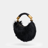 Ebene Mini Bag - Balmain - Fur - Black