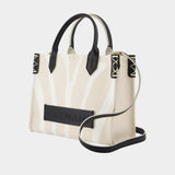 B-Army Small Shopper Bag - Balmain - Leather - Beige