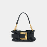 Anthem Mini Shoulder Bag - Balmain - Leather - Black