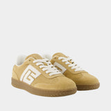 Swan Sneakers - Balmain - Leather - Beige