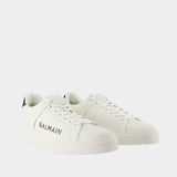 B-Court Sneakers - Balmain - Leather - White