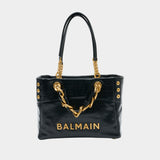 1945 Small Shopper Bag - Balmain - Leather - Black
