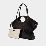 Tote Large - Balmain - Leather - Black