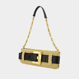 Anthem Shoulder Bag - Balmain - Raffia - Beige